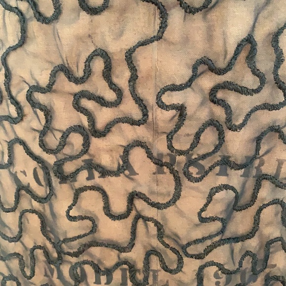 Vintage 80’s chiffon piece goods with embroidery - Picture 2 of 4